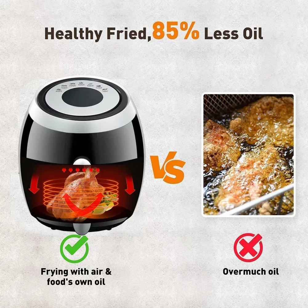 1500W 5-Quart Air Fryer with LCD Touch Screen