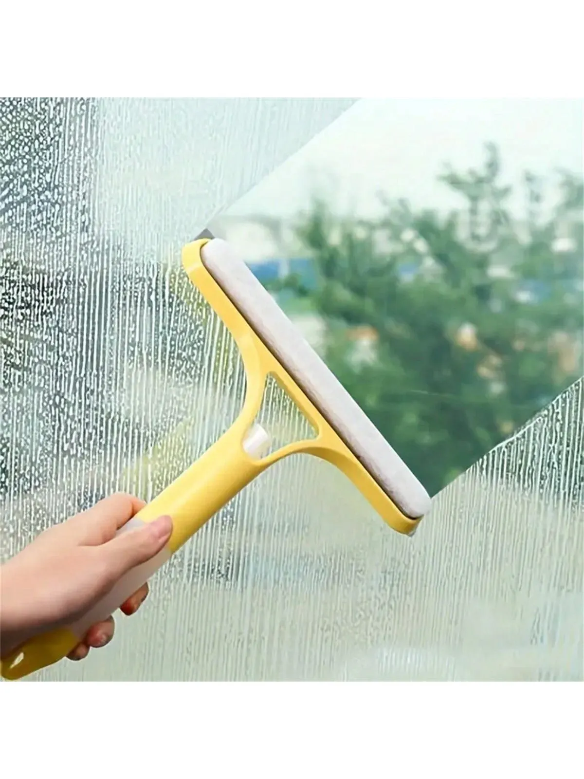 1pc Ultifunctional Glass Wiper With Watering Can - Perfect ForCleaning Mirrors, Windows, And Cars - Includes Bathroom Accessories