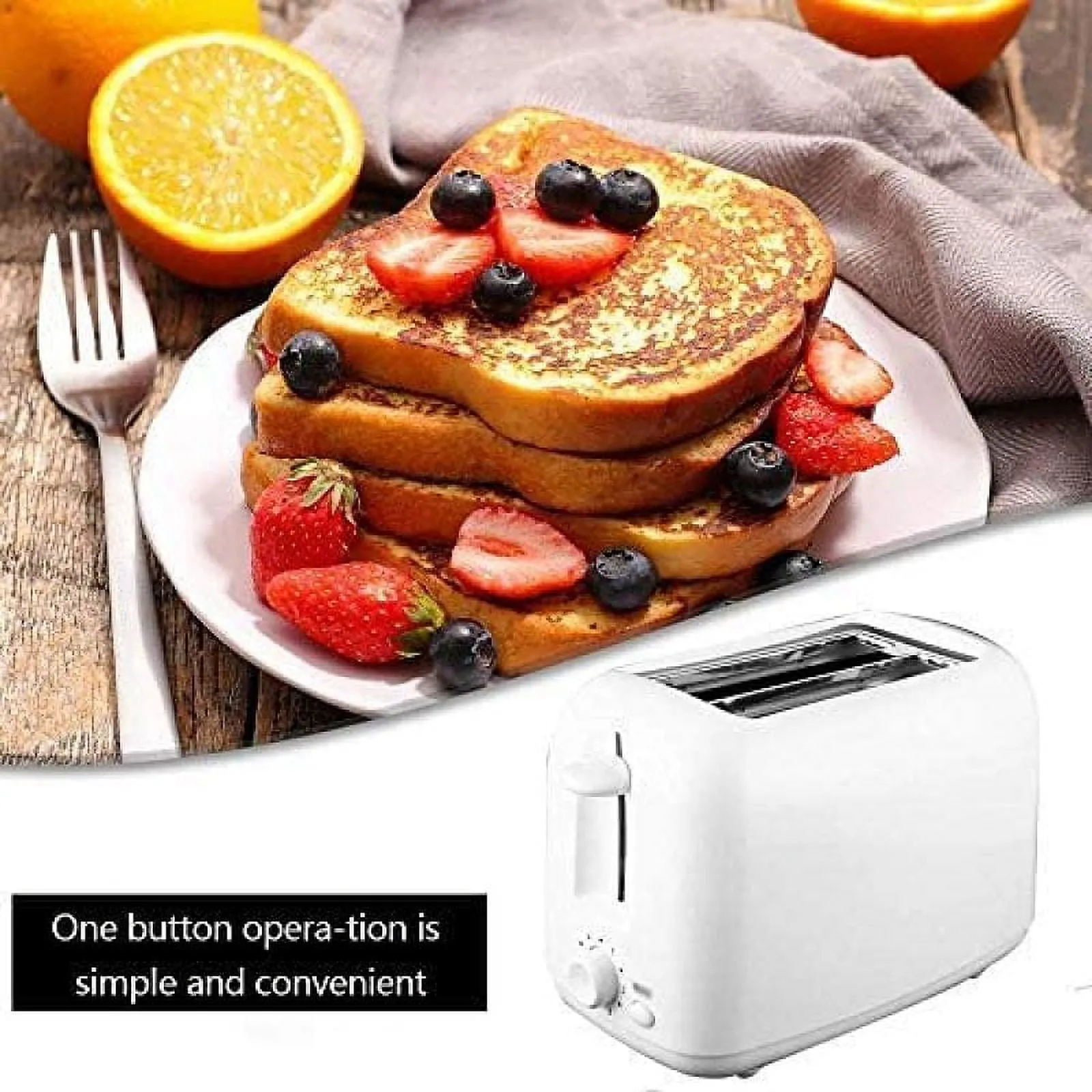 2 Slice Toaster Portable Household 800W with 7 Temperature Settings, Movable Bread Crumb Tray, Retractable Caster Attachment Automatic Toast Sandwich Maker