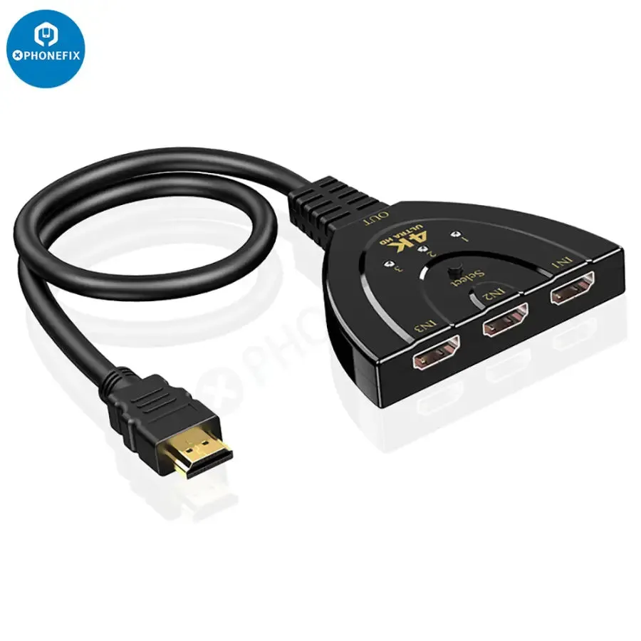 3 in 1 Out HDMI Multi Display Auto Switcher with 0.4M HDMI Cable