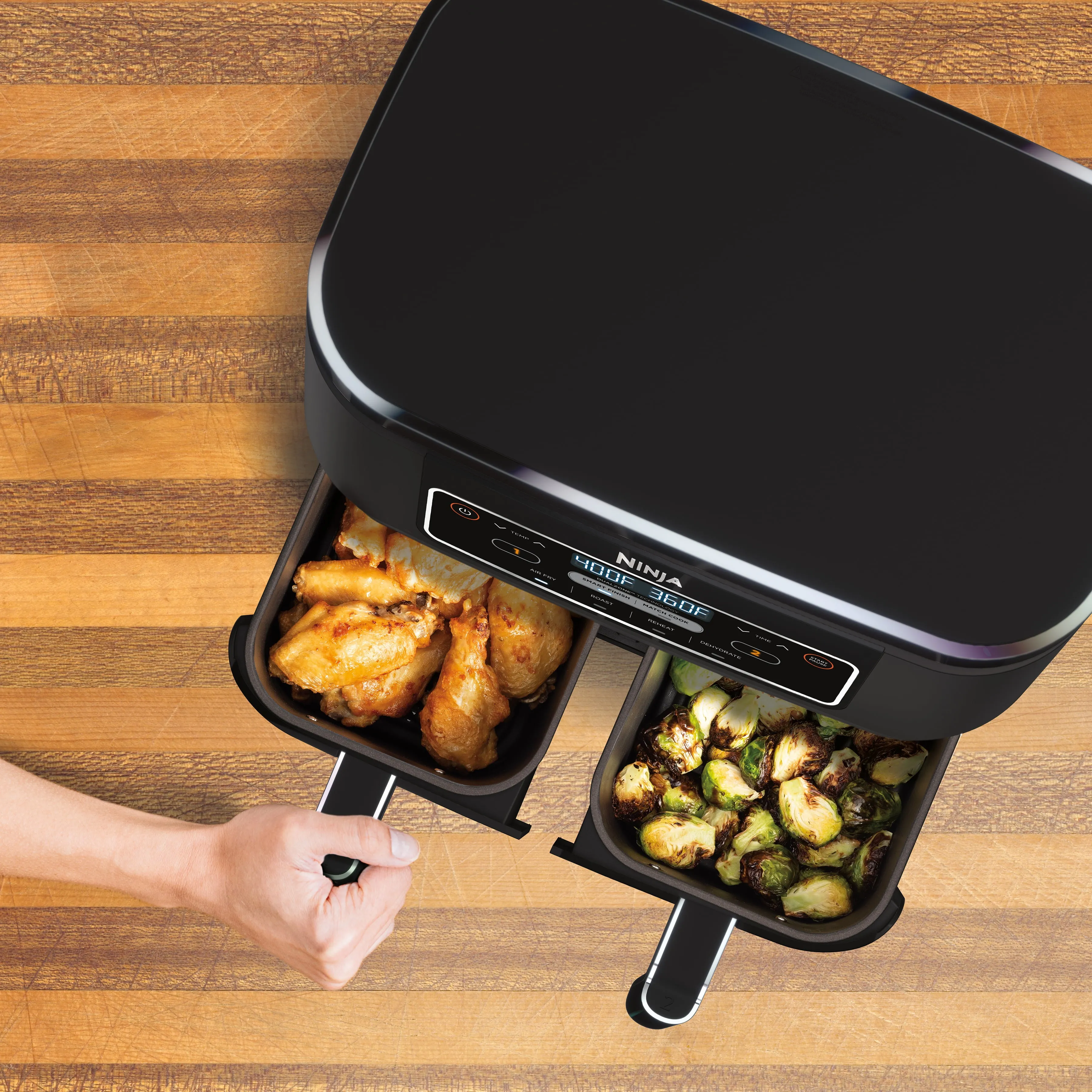 4-in-1 8-Quart. 2-Basket Air Fryer