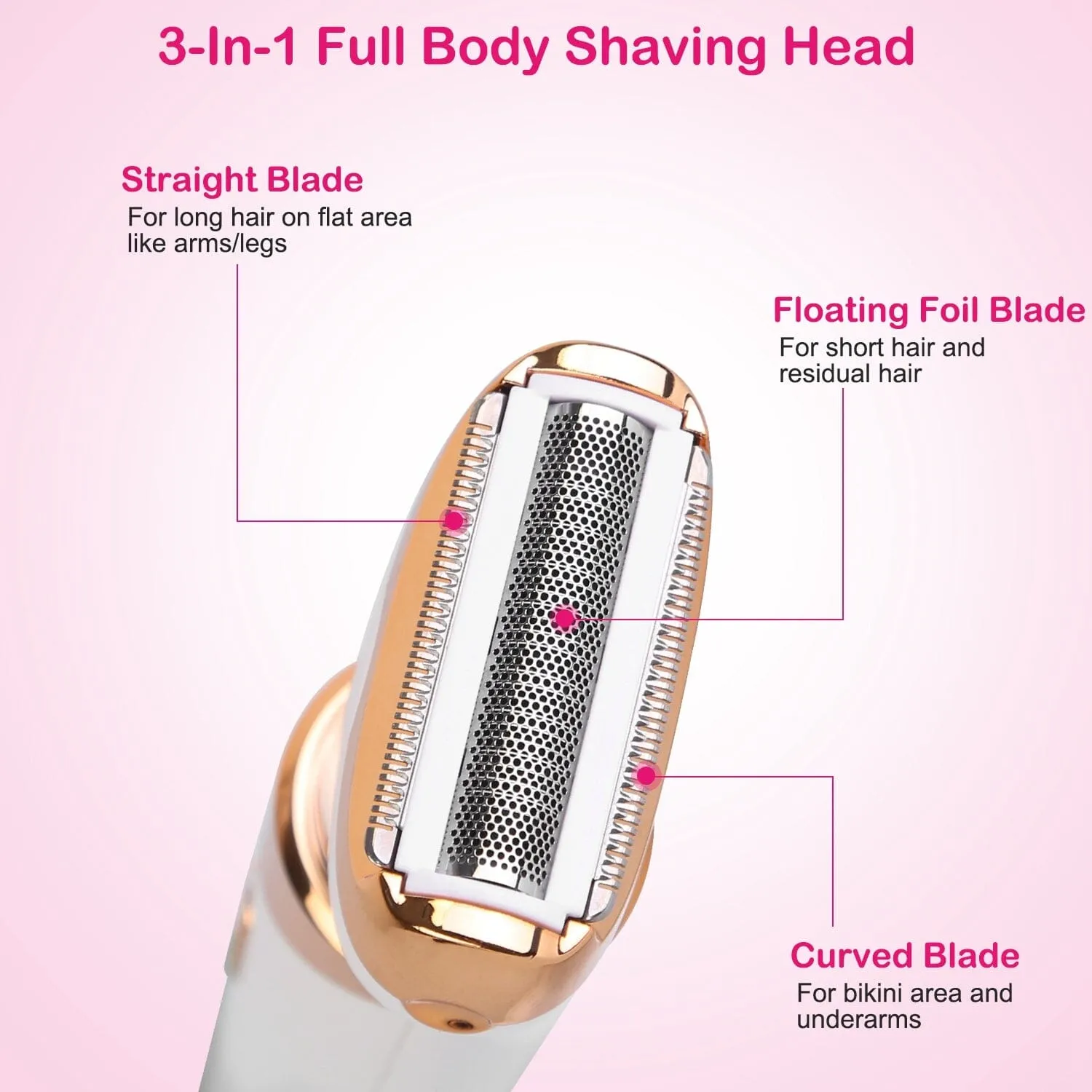 4-in-1 Women Electric Hair Shaver USB Rechargeable