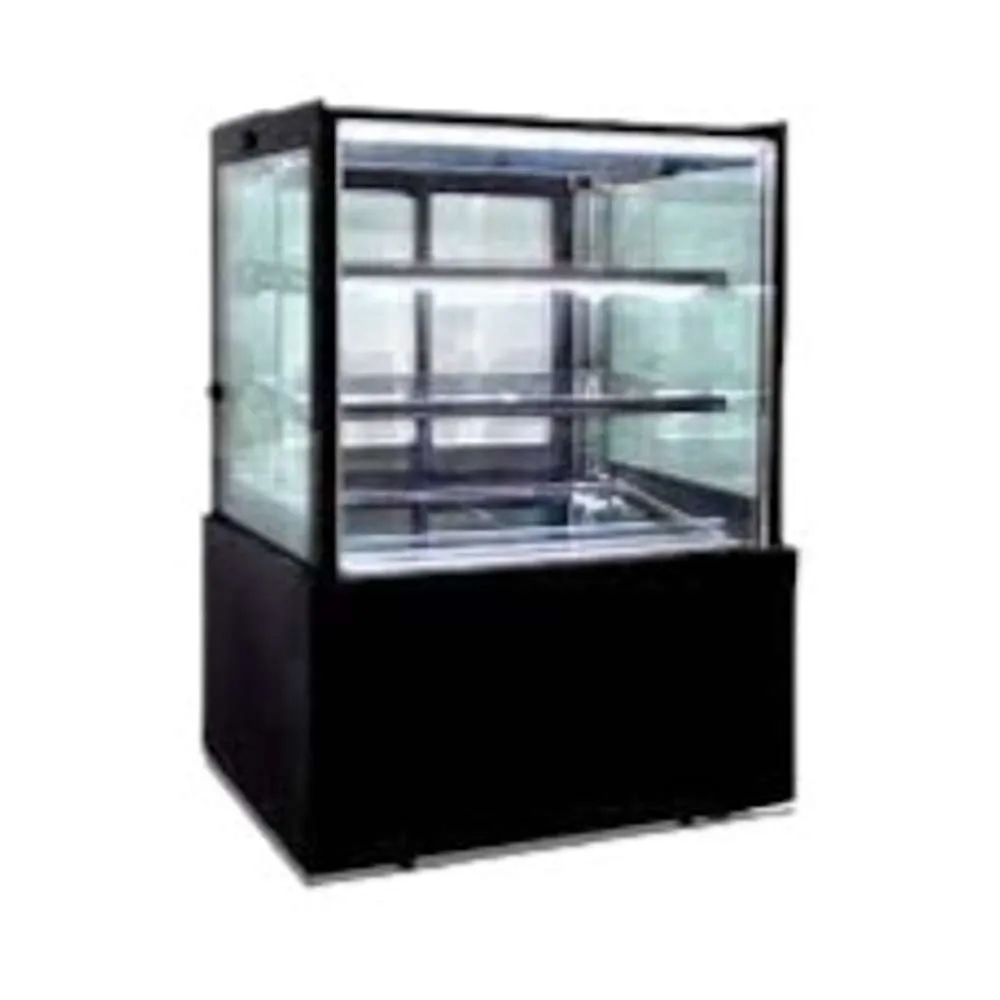 Alpha Commercial Cake Showcase Square 306L Black Marble Coating 900mm