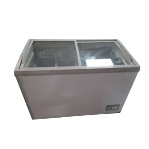 Alpha Commercial Display Chest Freezer 290L Silver Liner