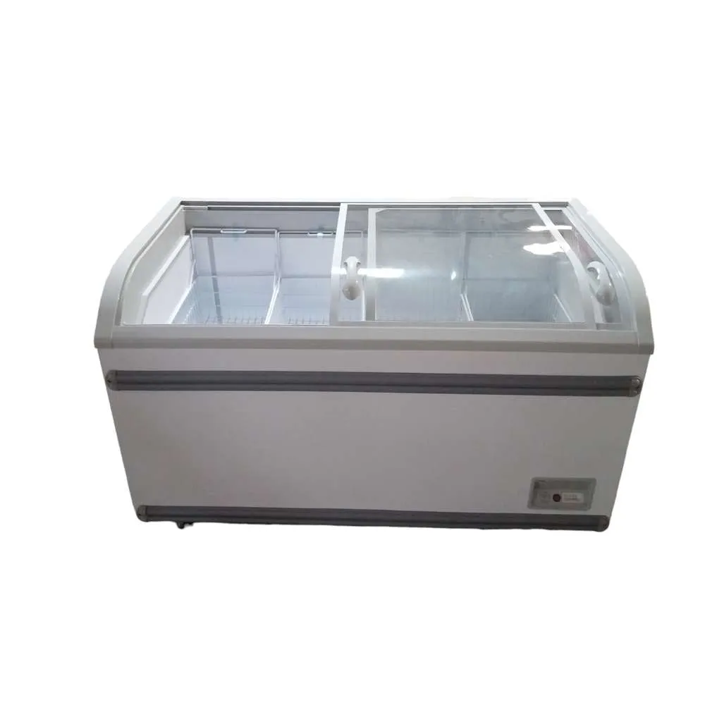 Alpha Commercial Display Chest Freezer 500L White Liner