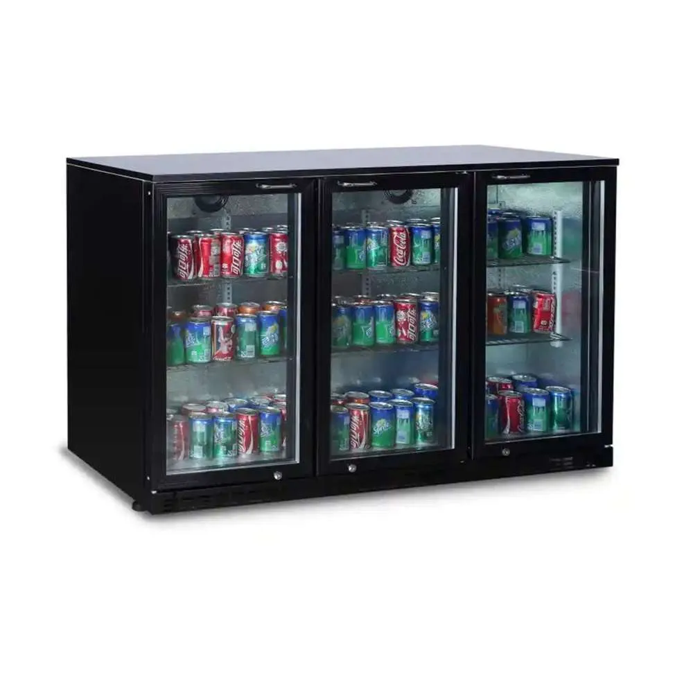 Alpha Commercial Under Bench Bar Cooler 3 Door 304L Black