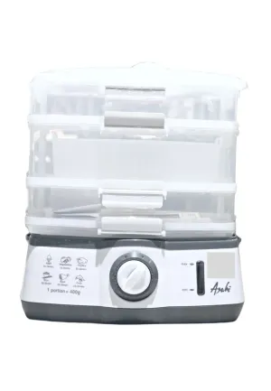 Asahi Portable Food Steamer With Rice Bowl & Base Tray