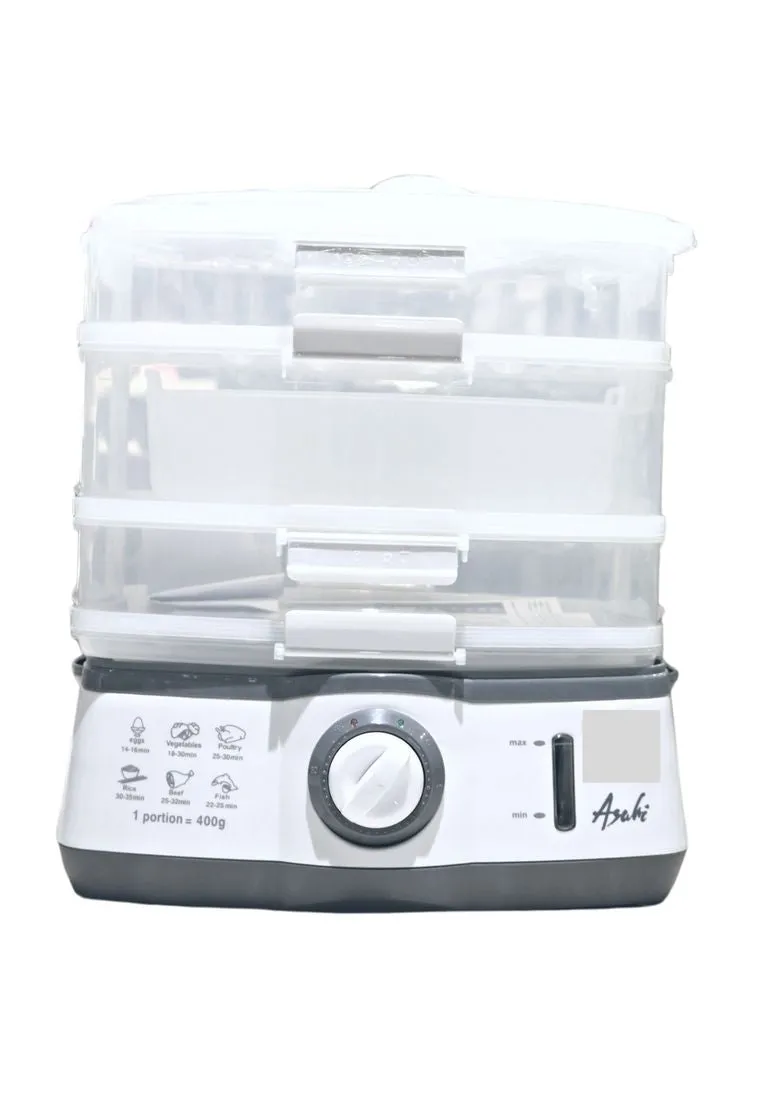 Asahi Portable Food Steamer With Rice Bowl & Base Tray