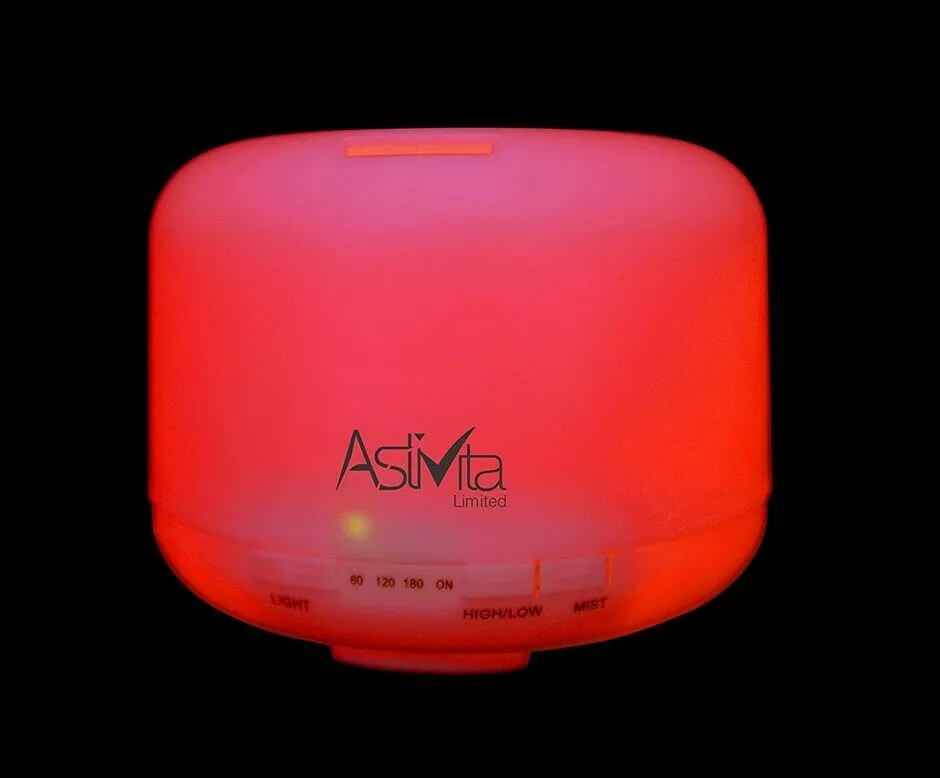 AstiVita Aroma diffuser Humidifier 500ml - 5 in 1 Ultrasonic Aromatherapy Diffuser