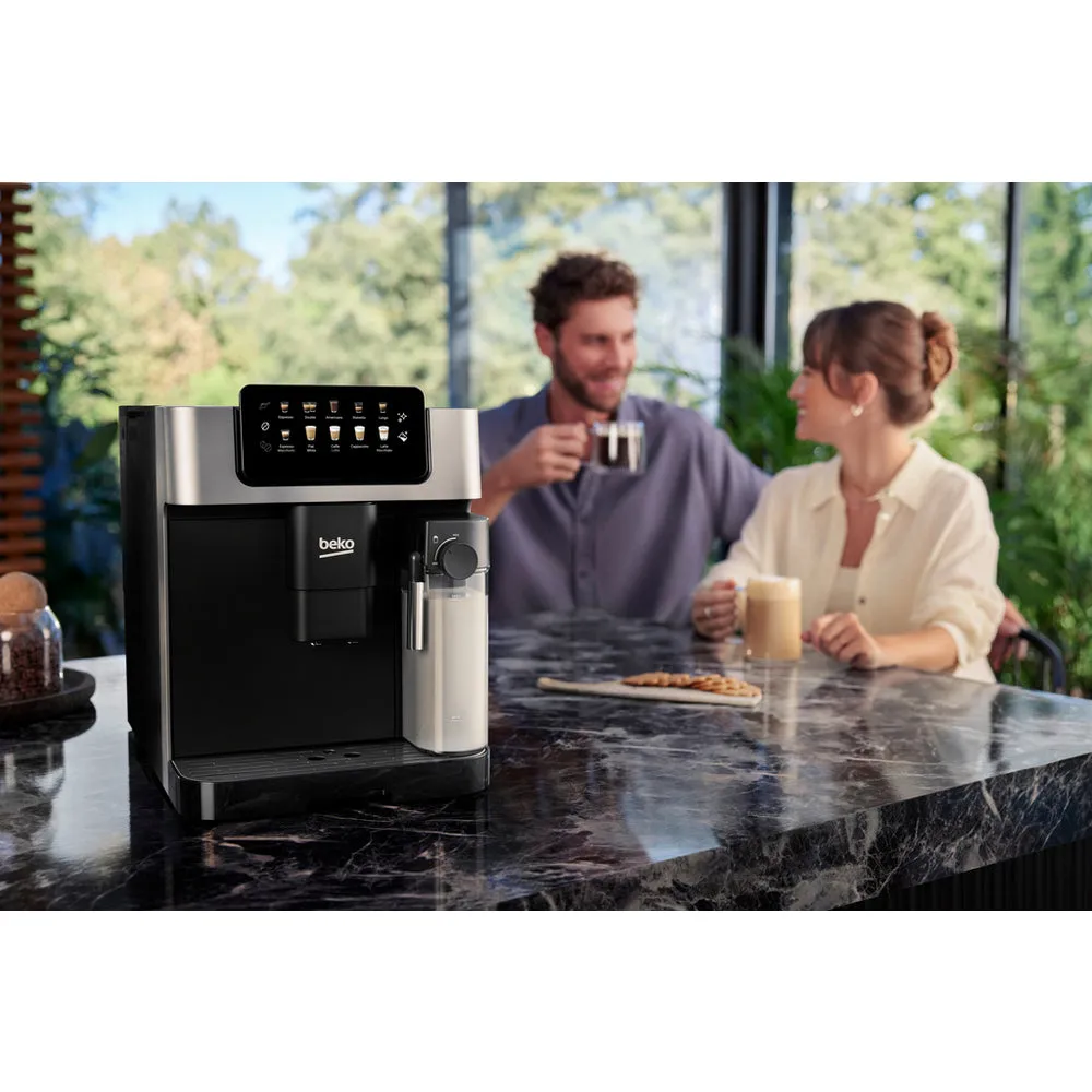 Beko CEG7304X CaffeExperto Fully Automatic 2L Bean To Cup Coffee Machine with Integrated Milk Jug Silver