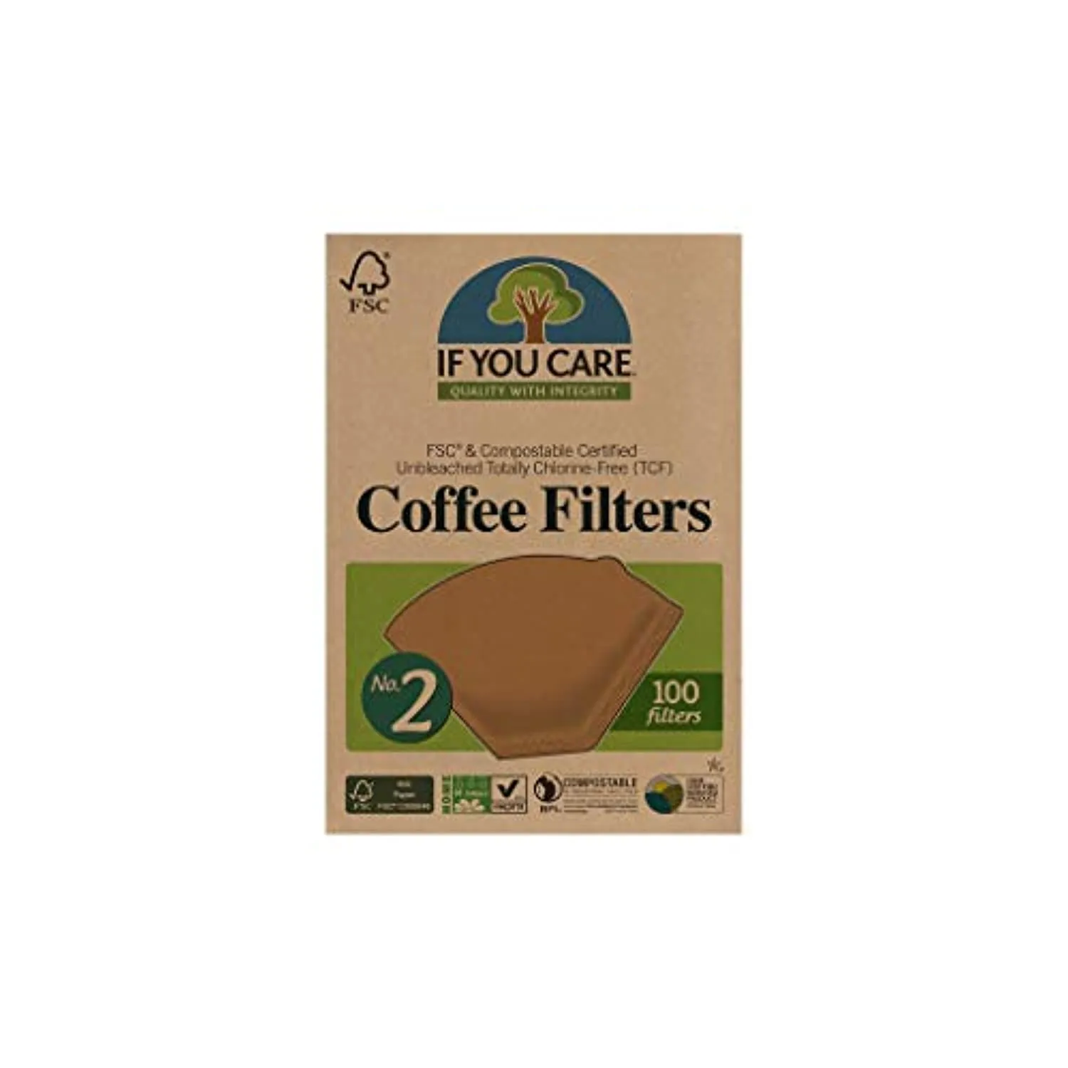 Biodegradable Coffee Filters, 100-Count Boxes - Pack of 12