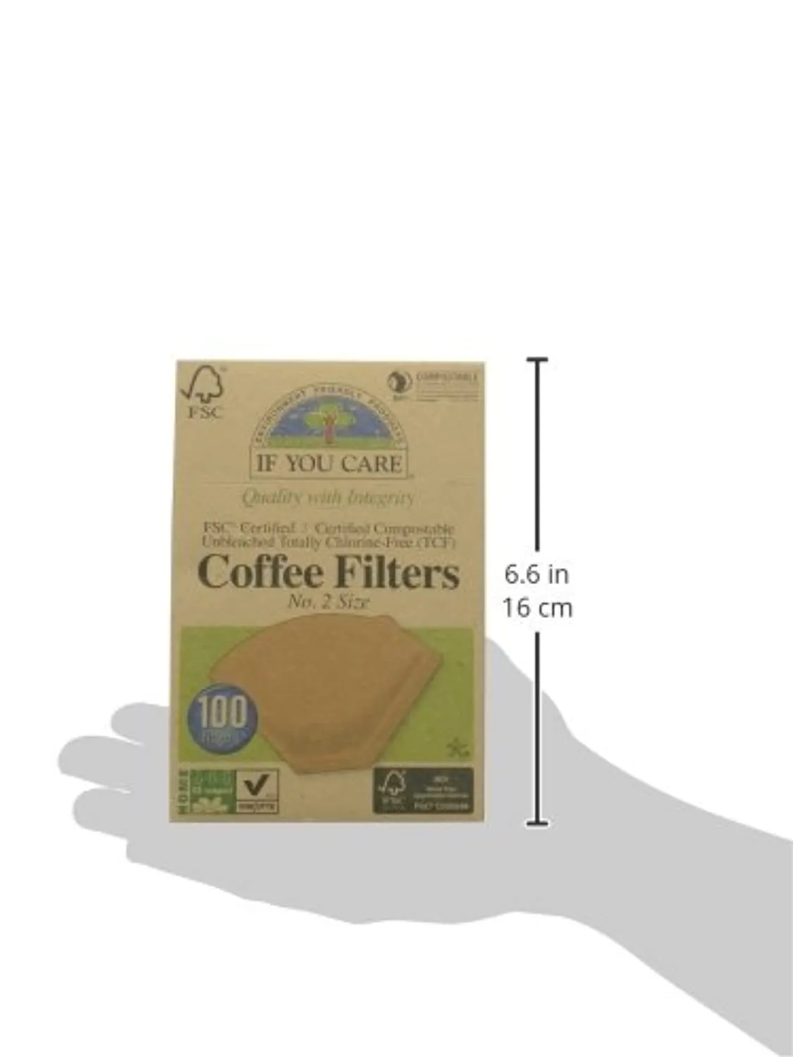 Biodegradable Coffee Filters, 100-Count Boxes - Pack of 12