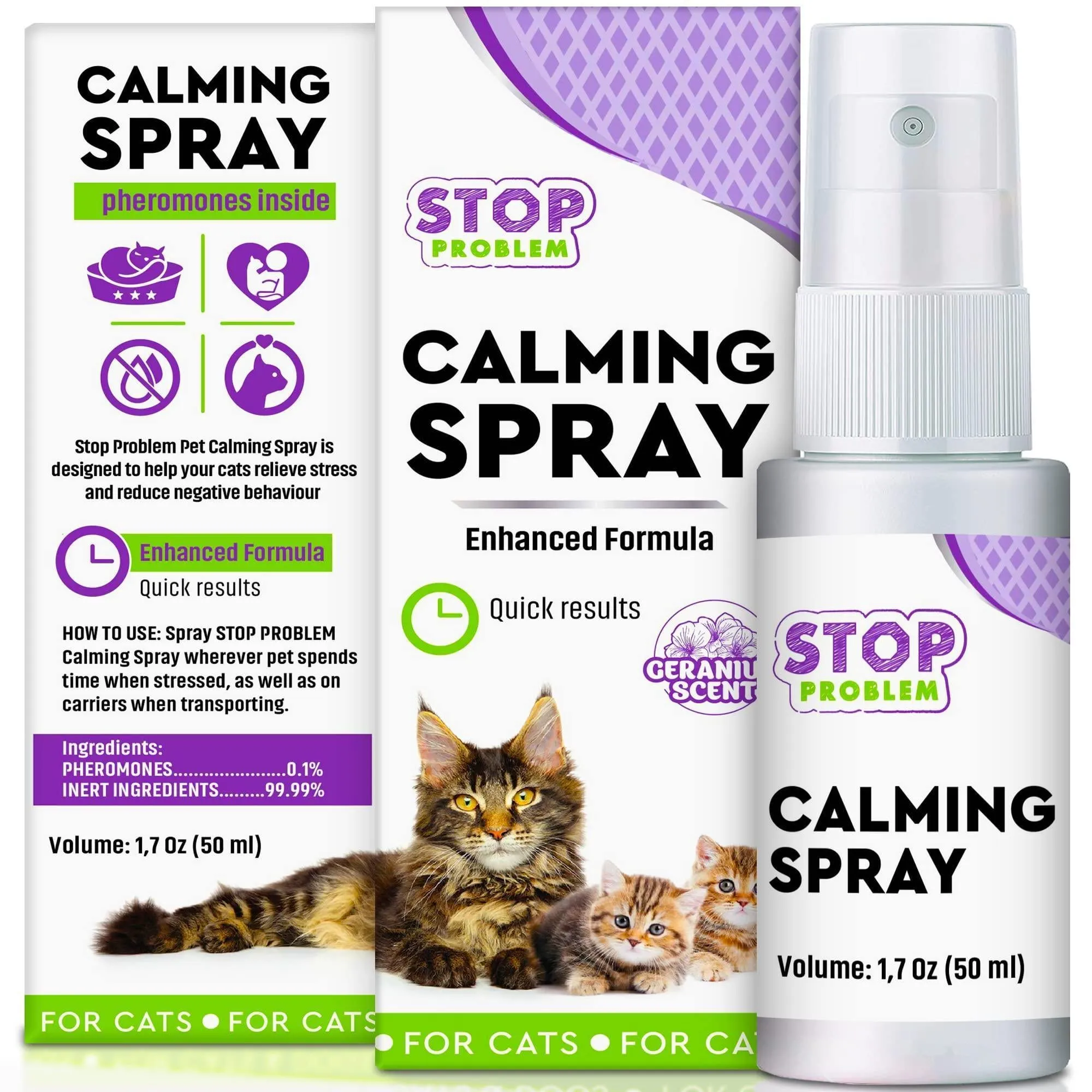 Calming Pheromone Spray Scratch Repellent for Cats Relief Stress Fighting Hiding