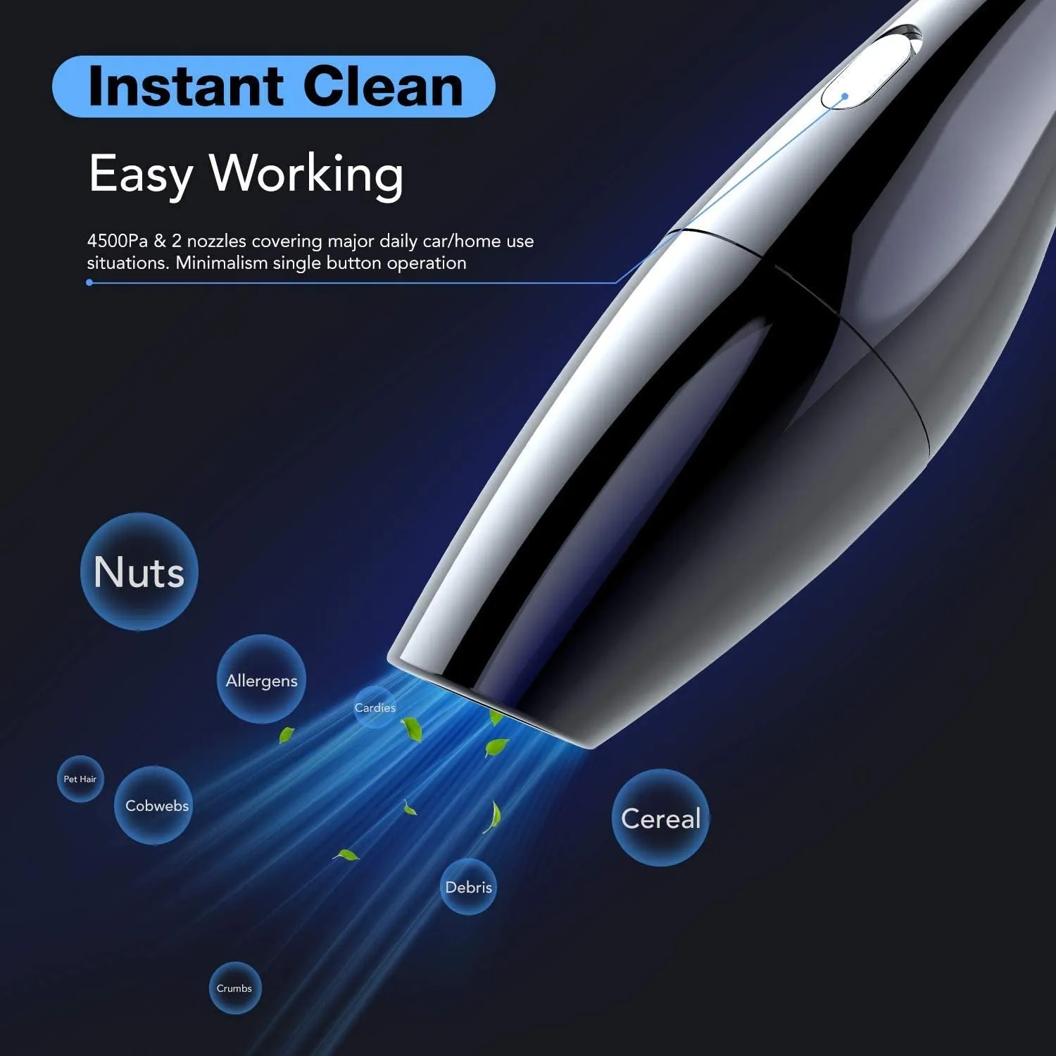 Cordless Handheld High Power Portable Vacuum Cleaner