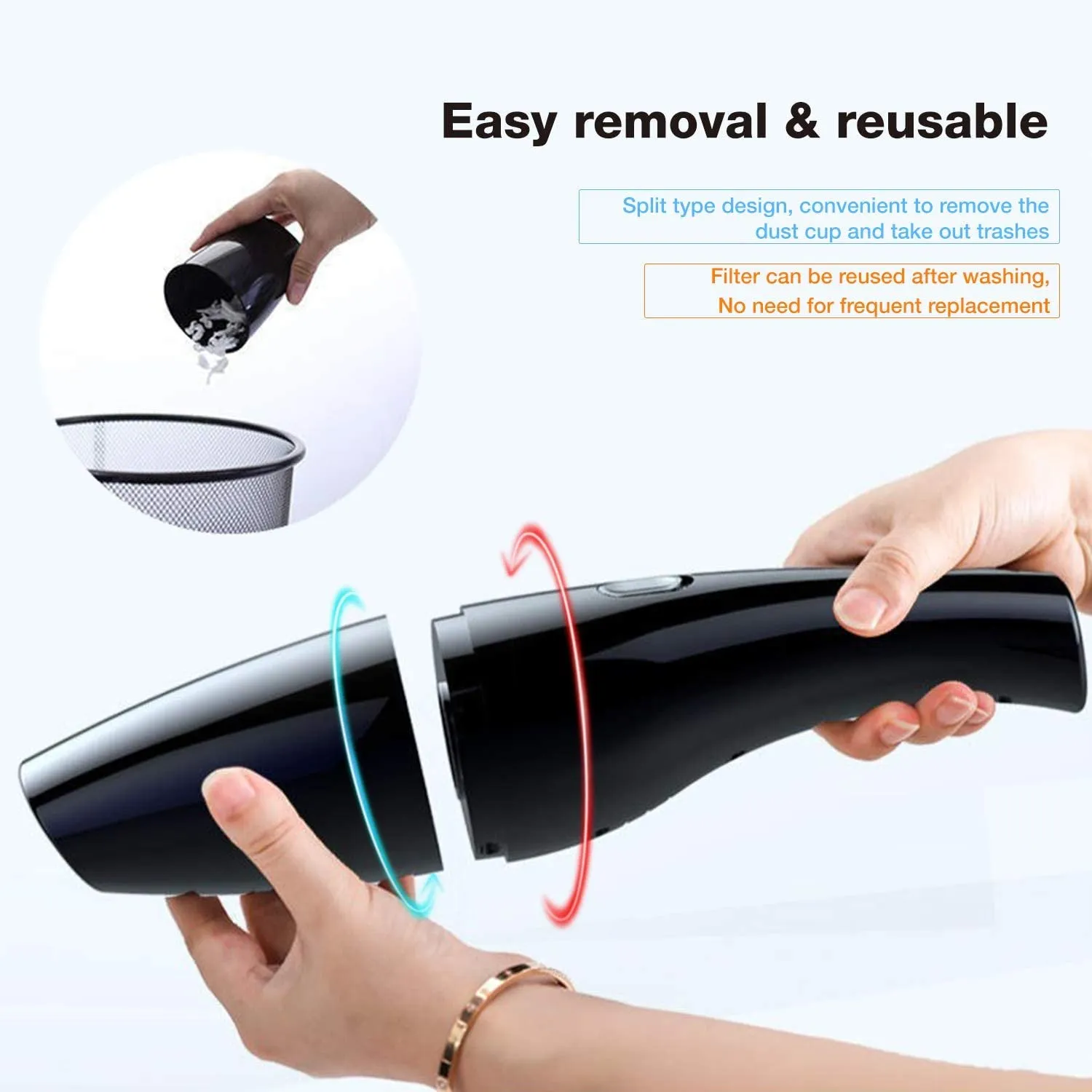 Cordless Handheld High Power Portable Vacuum Cleaner