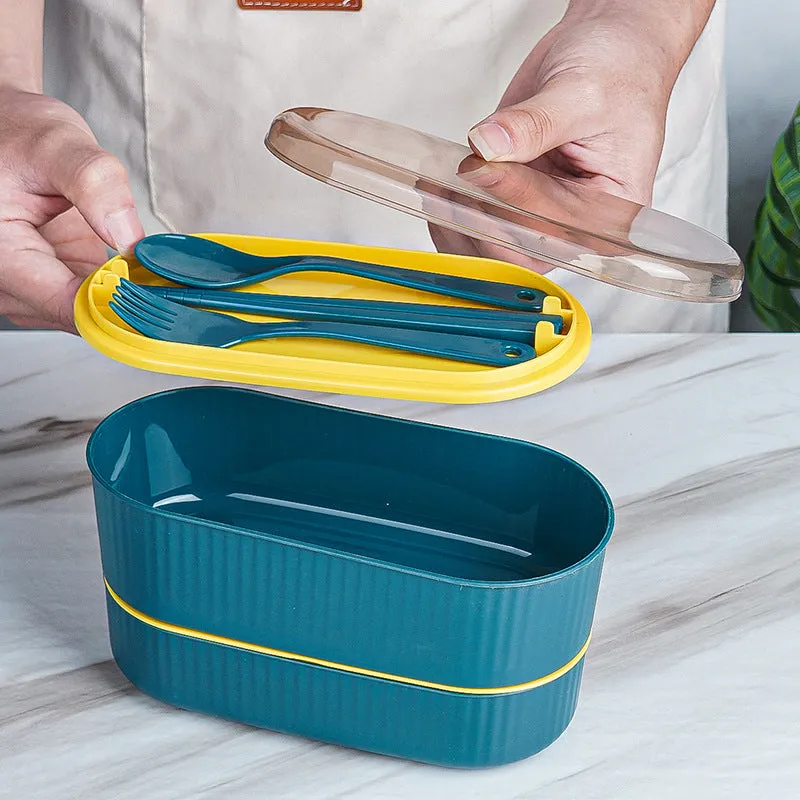 Double layered portable lunch box