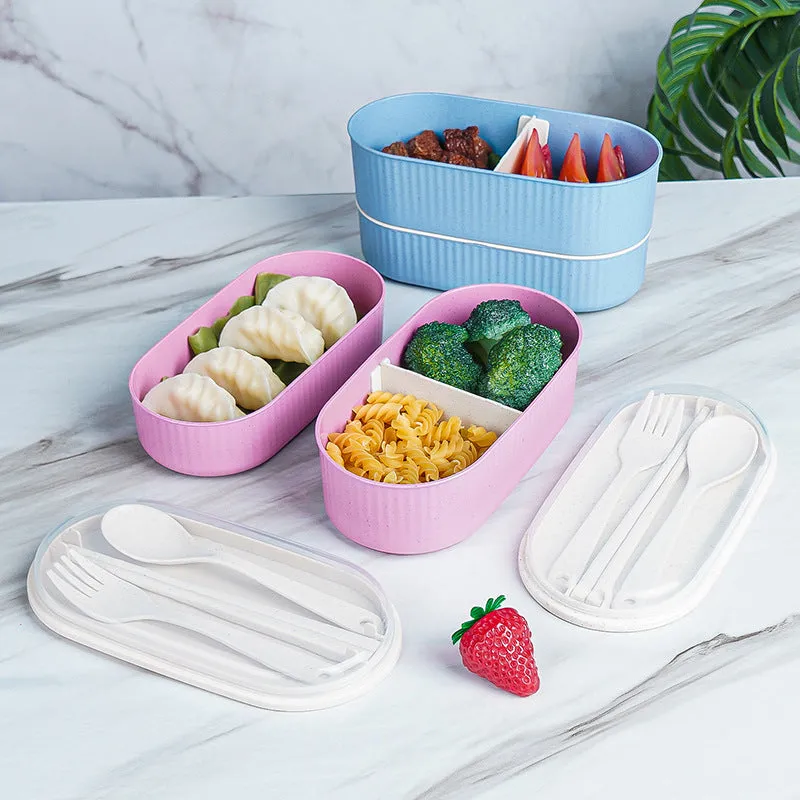 Double layered portable lunch box