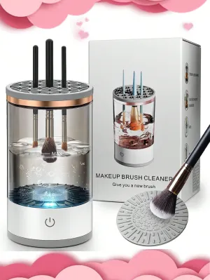 Electric Makeup Brush Cleaner Machine, USB Make up Brush Cleaner, Portable Electric Makeup Brush Cleaner, Makeup Brush Cleaner Machine with Makeup Brush Cleaner Mat for All Size Makeup Brush