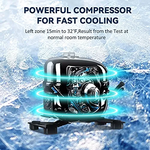 EUHOMY 12 Volt Car Refrigerator,47 Quart(45L) Car Fridge Electric Cooler APP Control,12V Refrigerator -4℉~68℉ with 12/24V DC & 110-240V AC, Portable Refrigerator for Camping, Travel, RV, Truck, Home