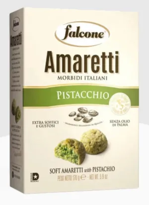 Falcone Classic Soft Amaretti With Pistachio, 5.9 oz (3-Packs)