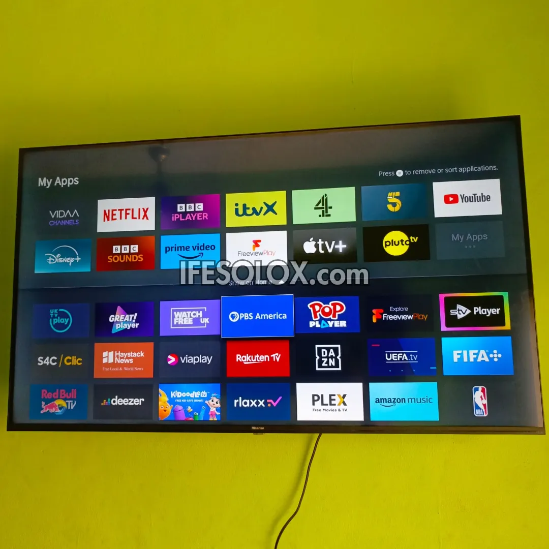 Hisense 55 inch 55A7100 Smart 4K UHD Frameless TV (Built-in Bluetooth, WiFi, Miracast) - Foreign Used