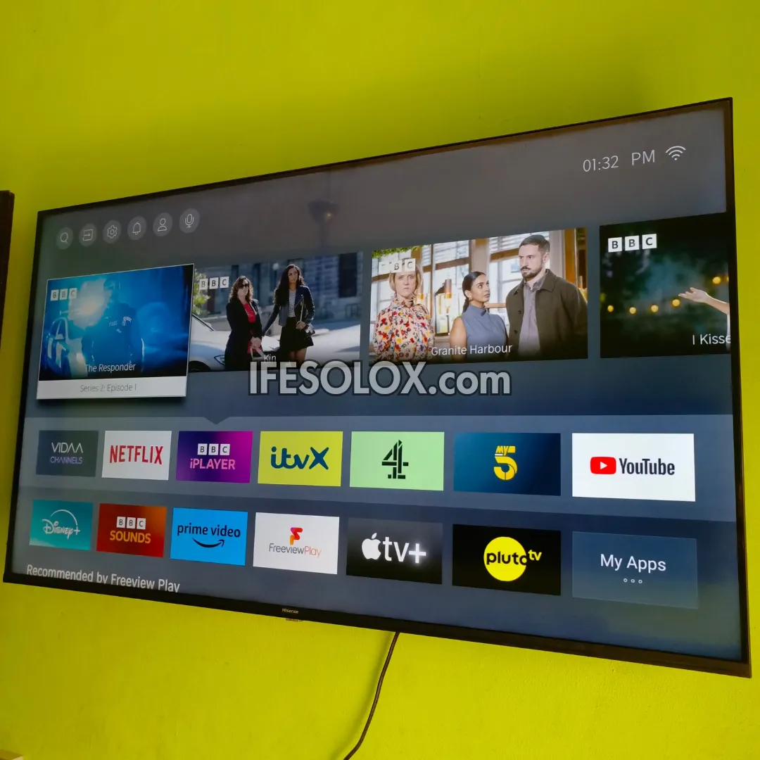 Hisense 55 inch 55A7100 Smart 4K UHD Frameless TV (Built-in Bluetooth, WiFi, Miracast) - Foreign Used