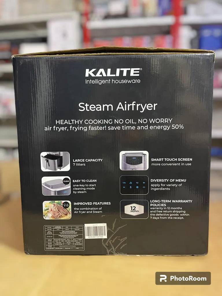 KALITE Digital Air Fryers with Steamer XXL 7L