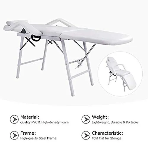 KOMFOTT 73 Inch Portable Folding Spa Bed Table with Carry Case