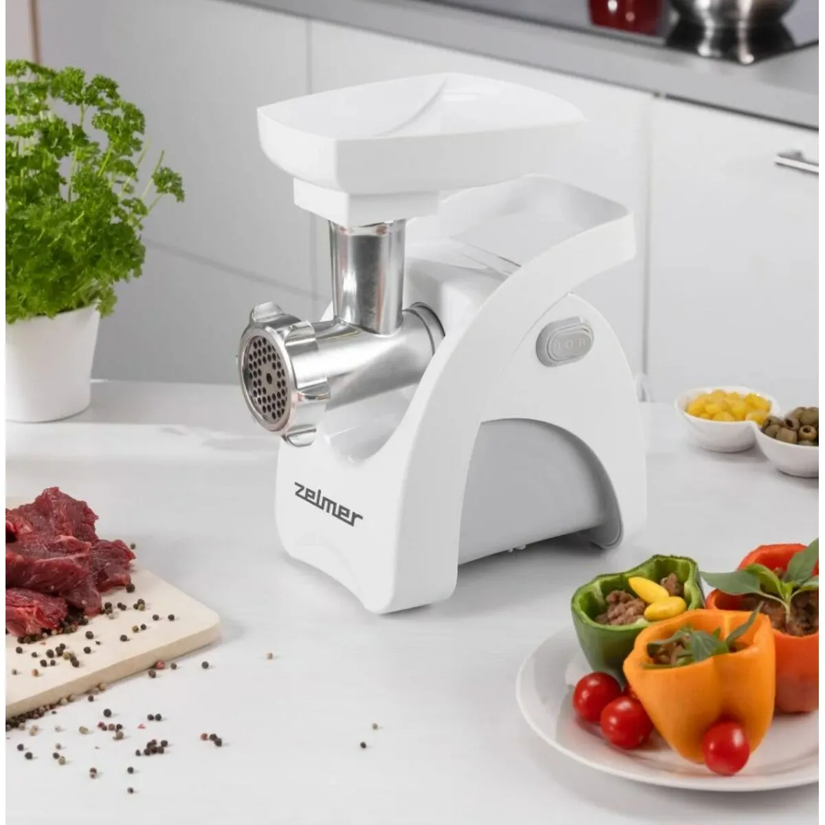 Zelmer ZMM9801B White 2200W High-Performance Mincer