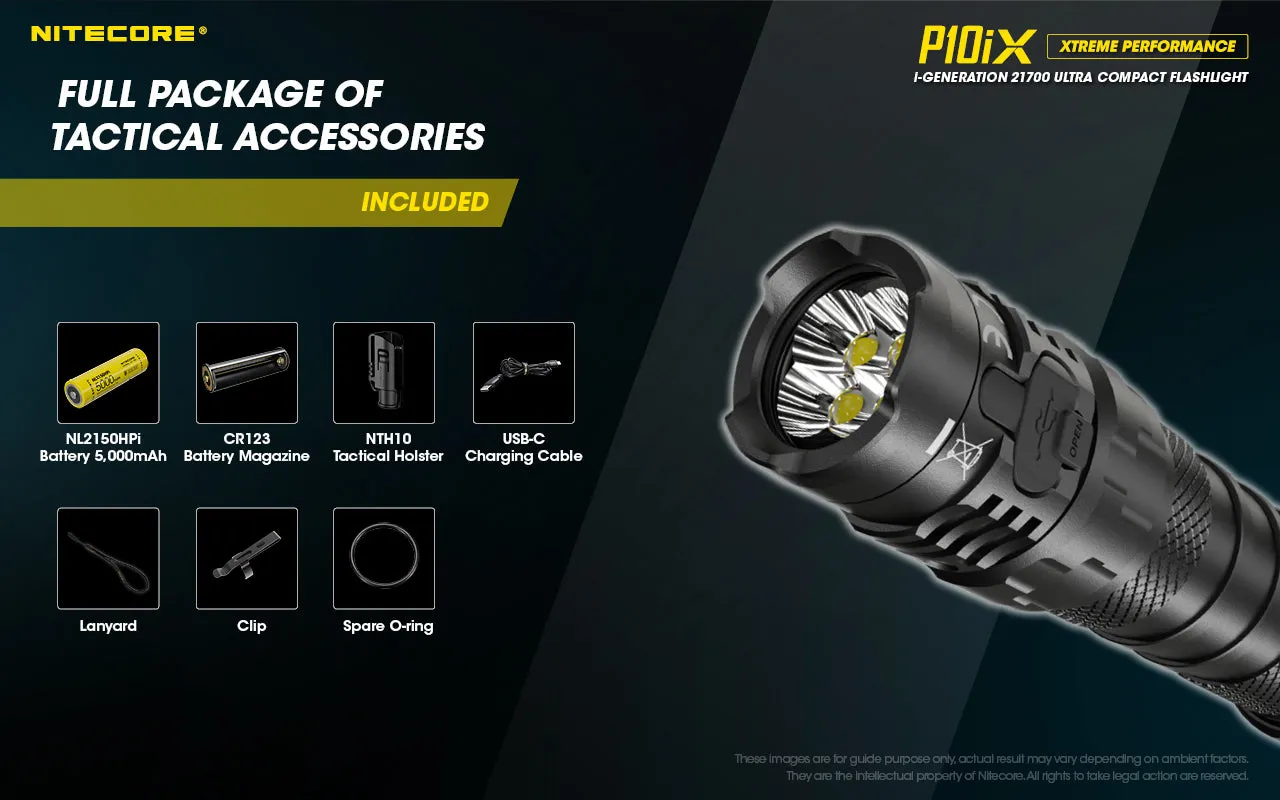 NITECORE P10iX i-Generation 21700 Ultra Compact Tactical Flashlight with 4000 lumens