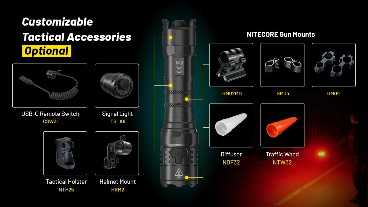 Nitecore P23i i-Generation Long Range 21700 Tactical Flashlight