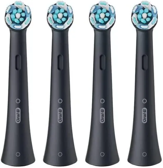 Oral-B iO Ultimate Clean Black Replacement Toothbrush Heads, Pack of 4