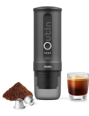 Outin Nano Mini Portable Battery Espresso (Black/Gray)