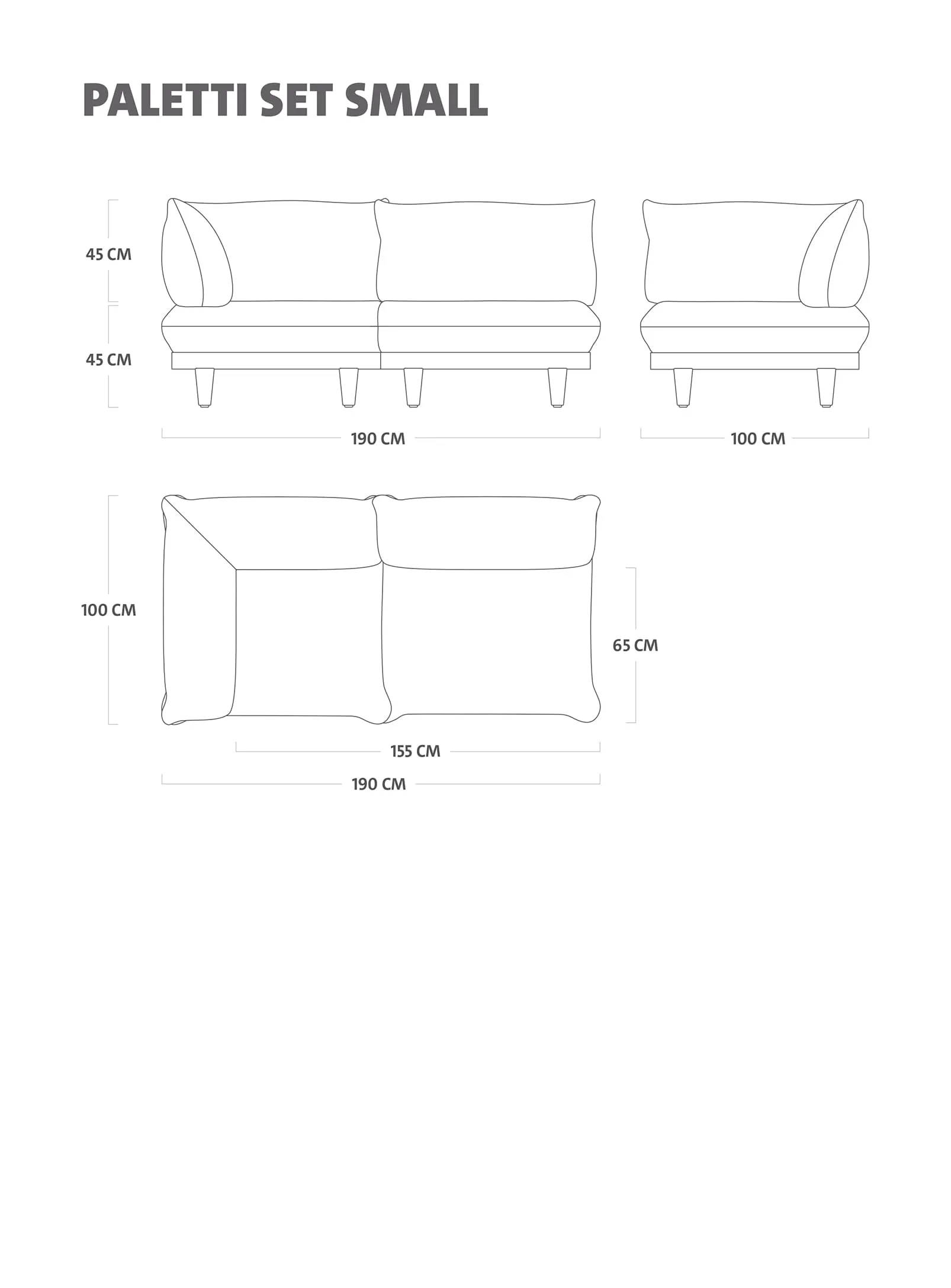 Paletti Outdoor Sofa<p> 2-seater