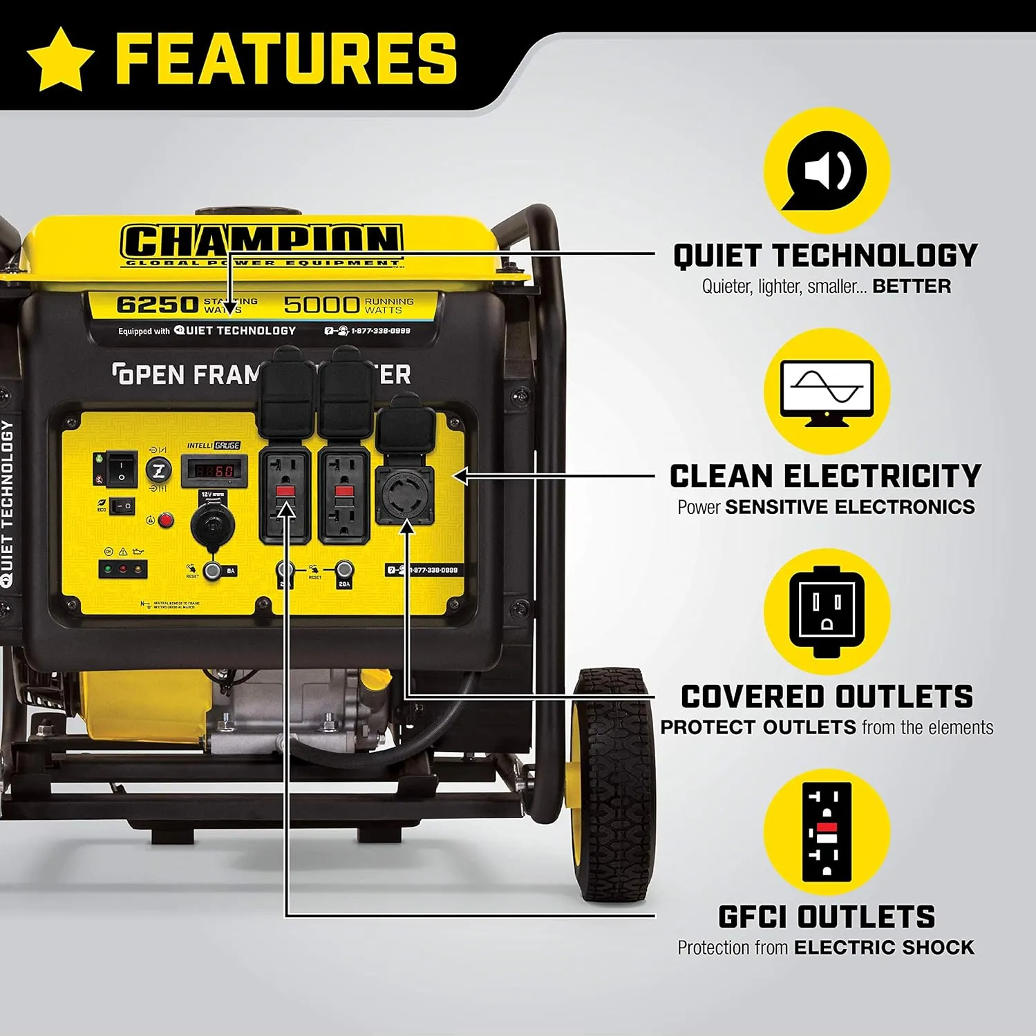 Portable Inverter Generator with Quiet Technology