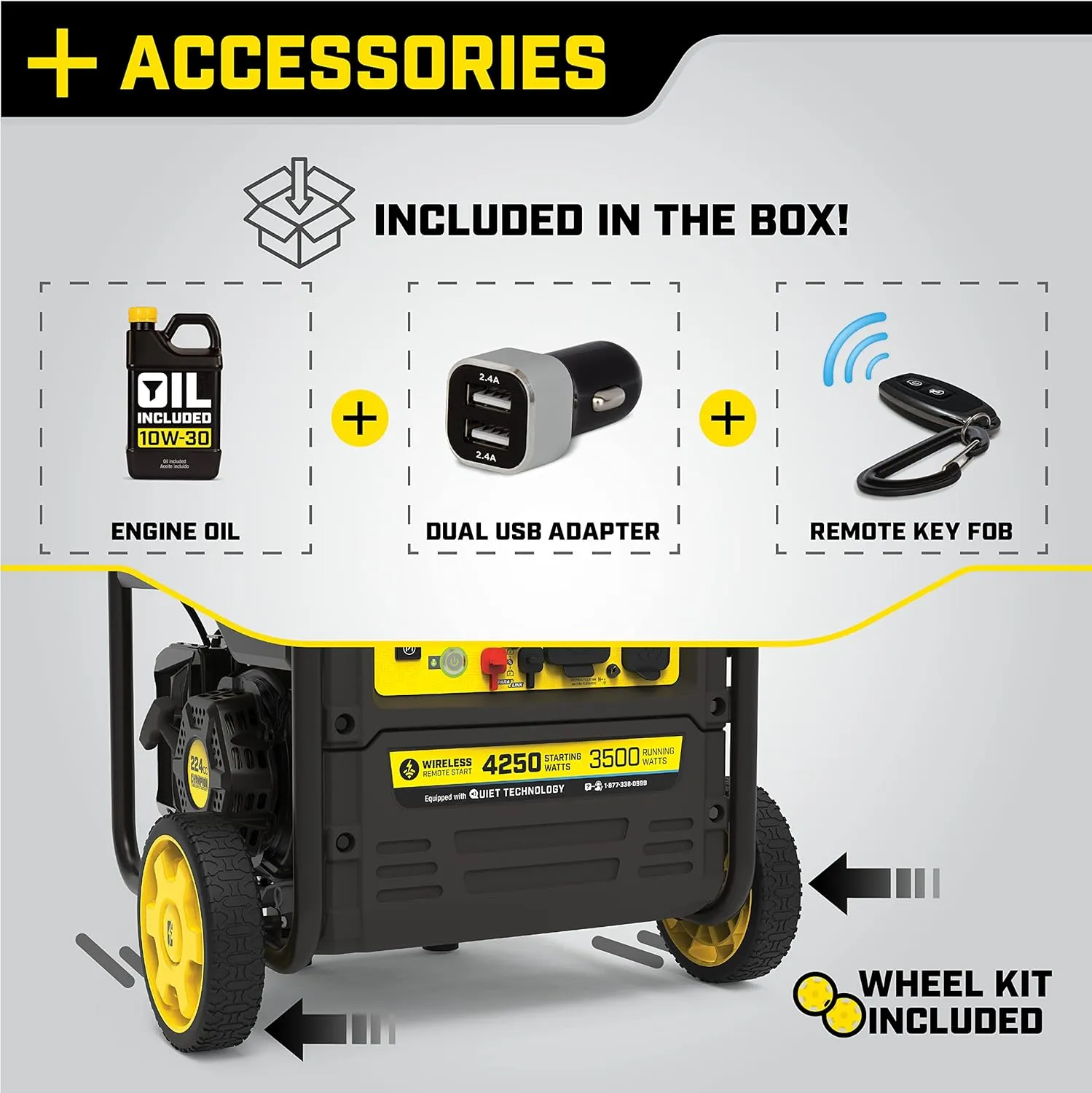 Portable Inverter Generator with Quiet Technology