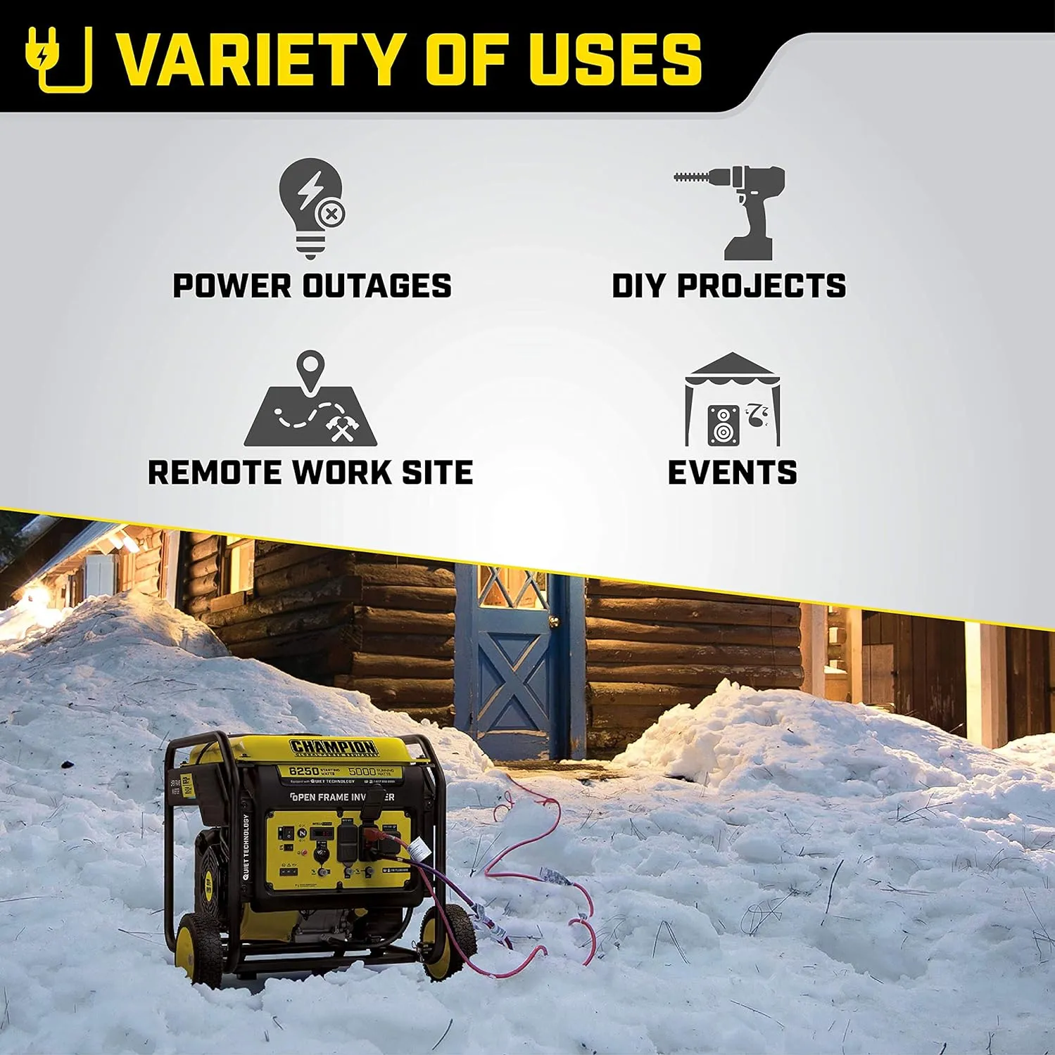 Portable Inverter Generator with Quiet Technology