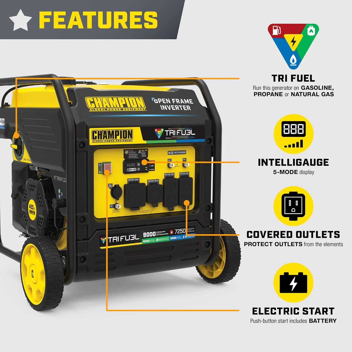 Portable Inverter Generator with Quiet Technology