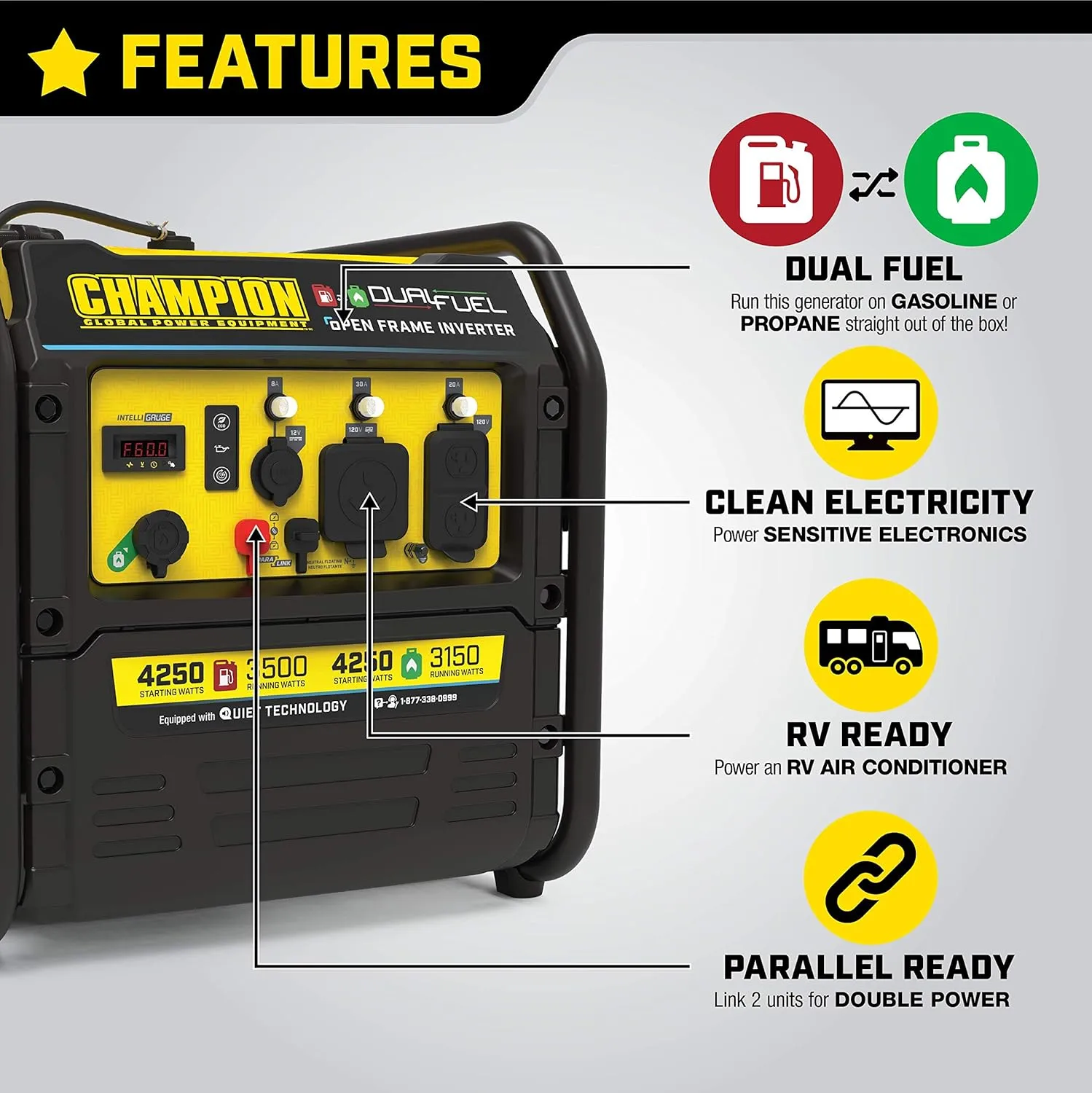 Portable Inverter Generator with Quiet Technology