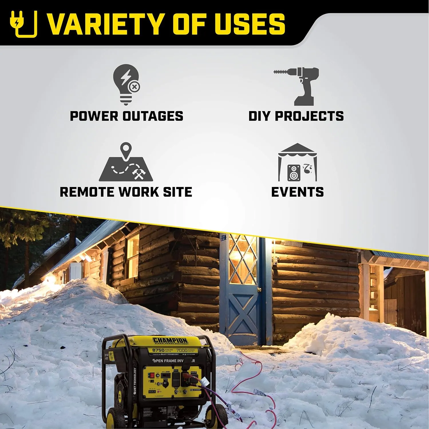 Portable Inverter Generator with Quiet Technology