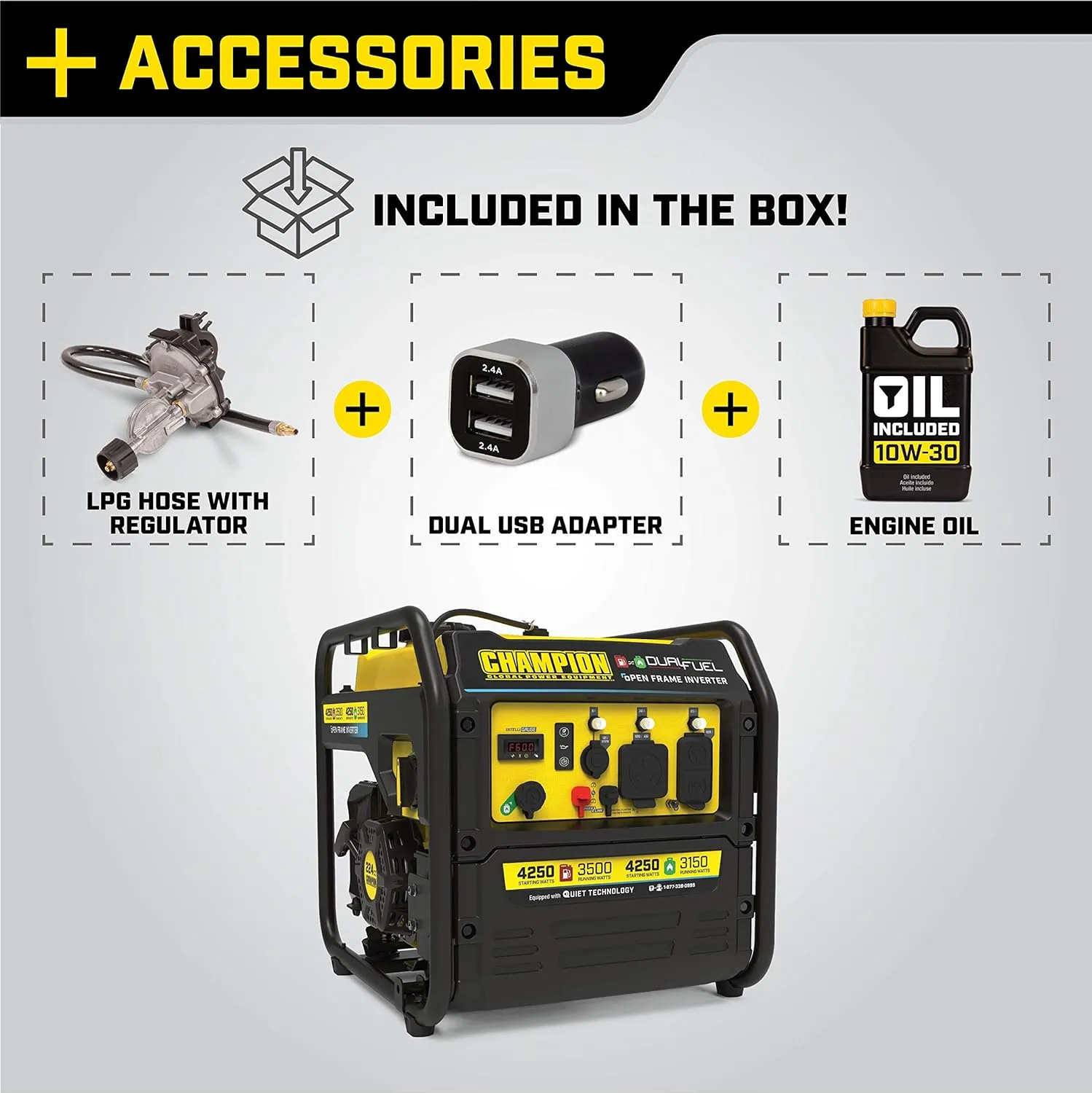 Portable Inverter Generator with Quiet Technology