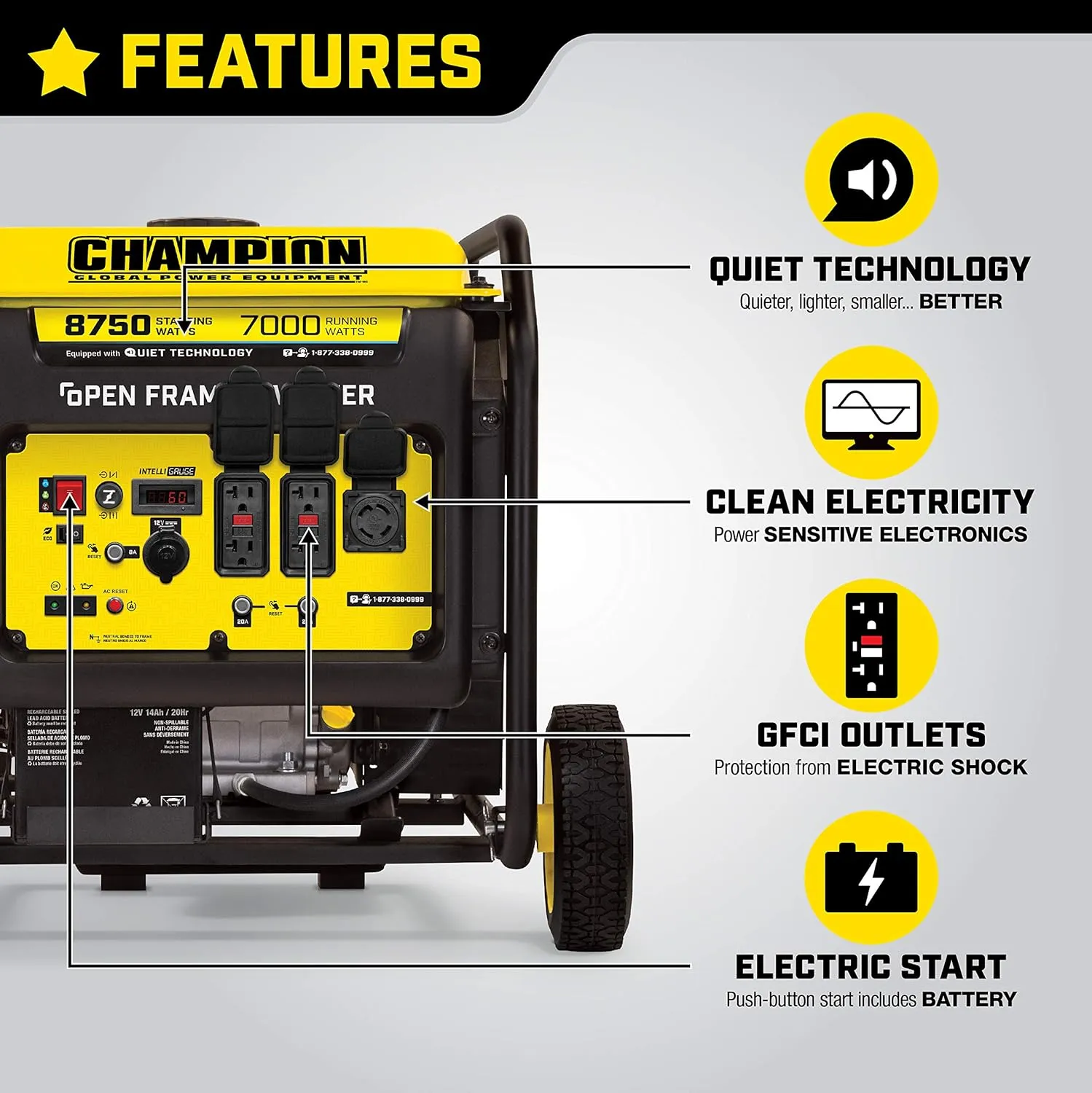 Portable Inverter Generator with Quiet Technology