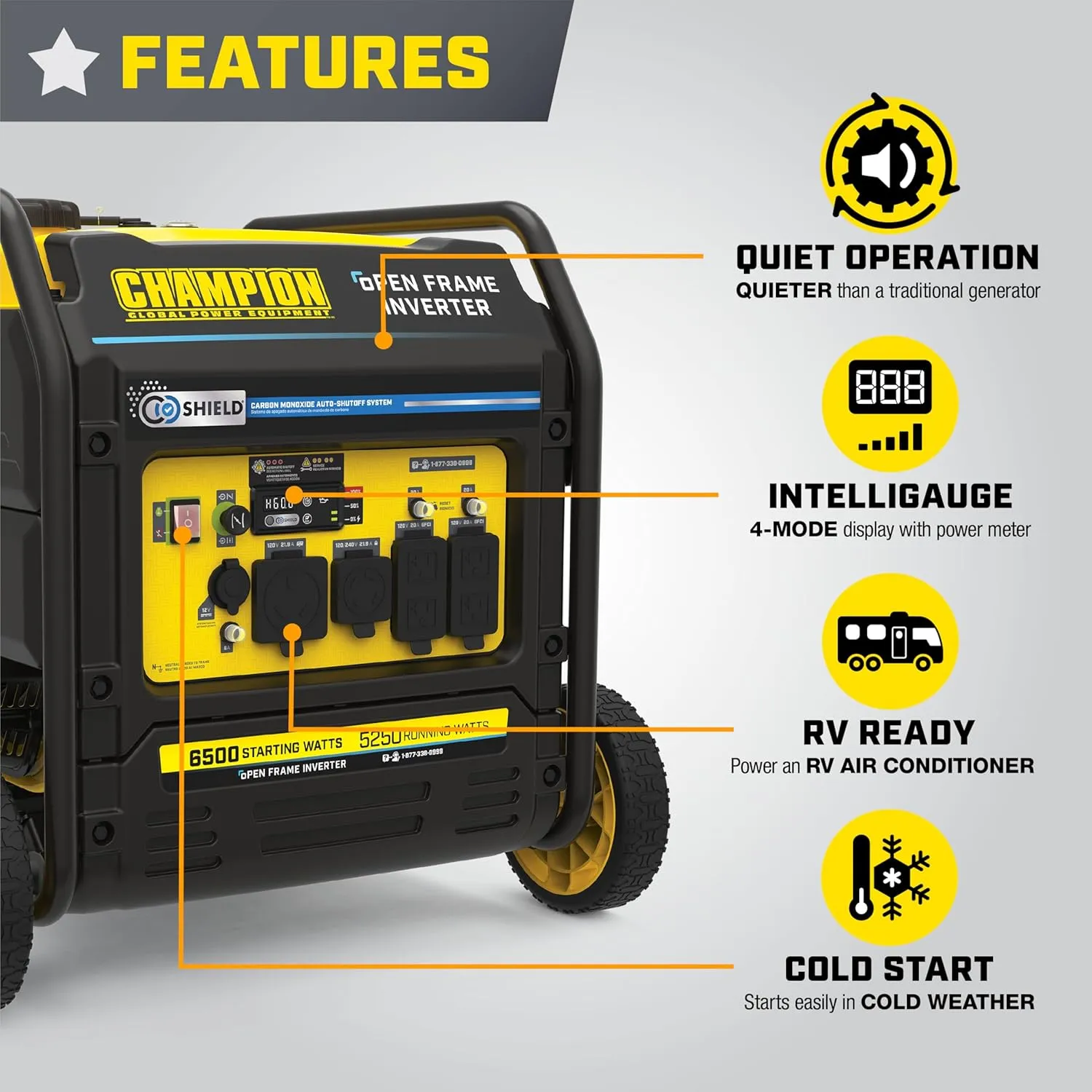 Portable Inverter Generator with Quiet Technology