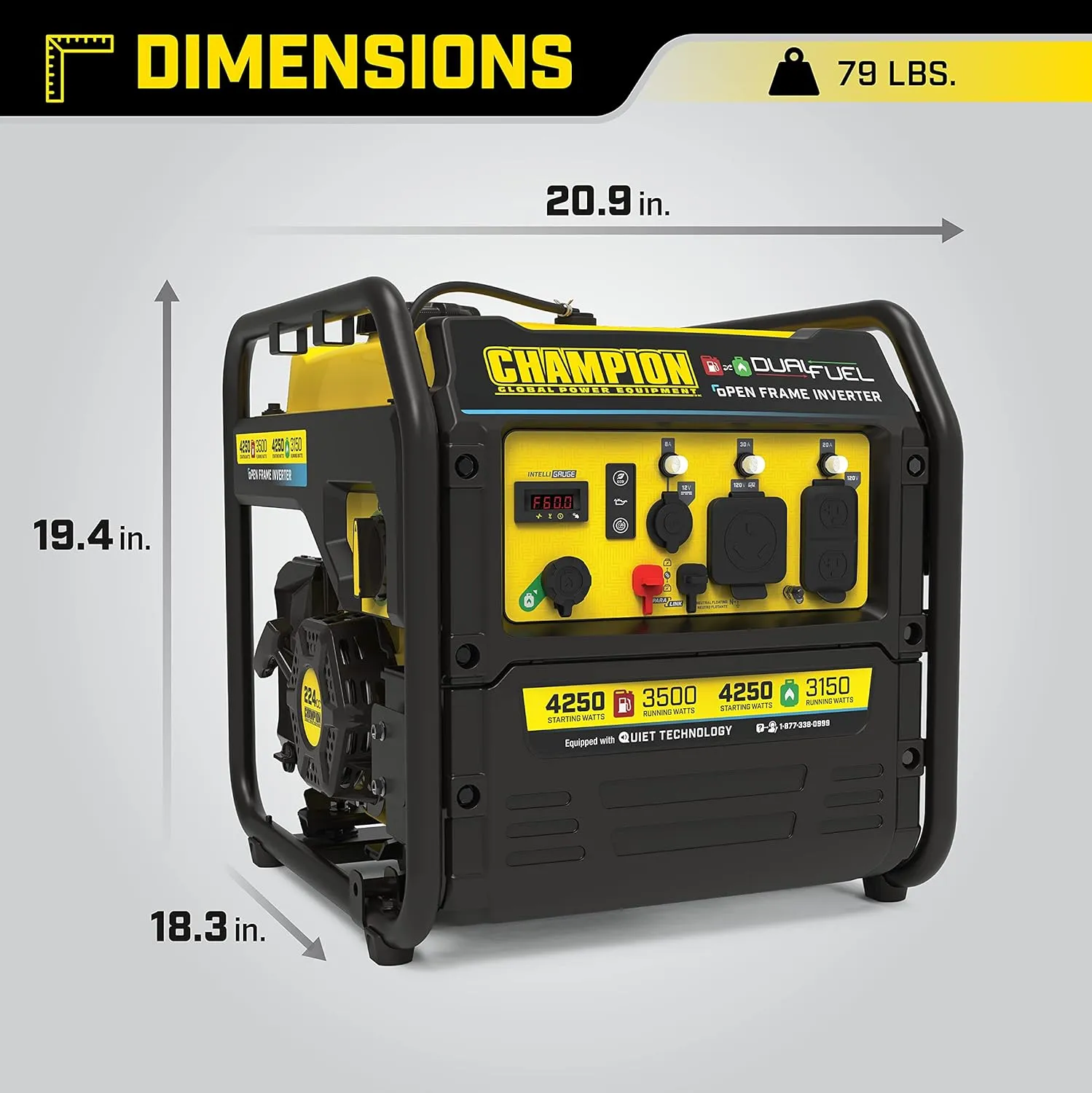 Portable Inverter Generator with Quiet Technology