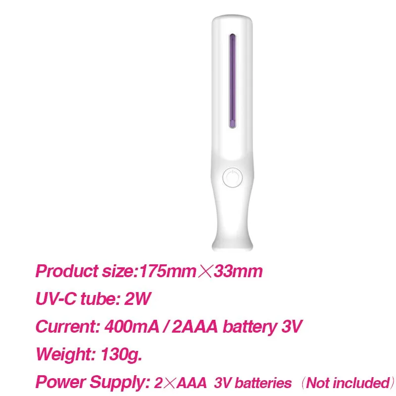 Portable Sterilization Mini Travel Wand Handheld Ultraviolet Disinfection Lamp