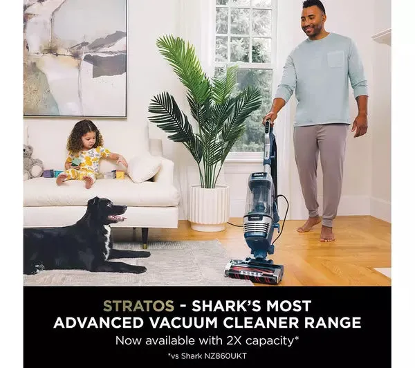 Shark Stratos Pet Pro Anti Hair Wrap Plus Anti-Odour XL Upright Vacuum Navy Blue AZ3000UKT Open Box Clearance