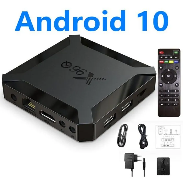 Smart Box X96q Mini Quad Core 2g 16g 4k 60fps Android 10v