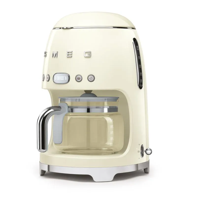 Smeg DCF02CRUK 50s Retro Style Drip Coffee Machine Cream