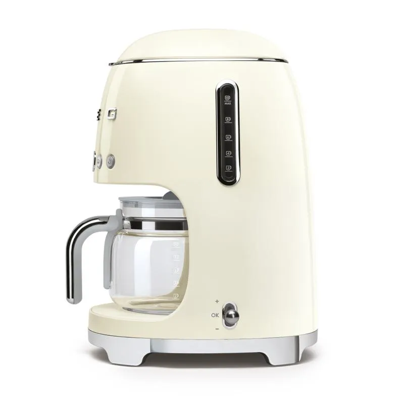 Smeg DCF02CRUK 50s Retro Style Drip Coffee Machine Cream