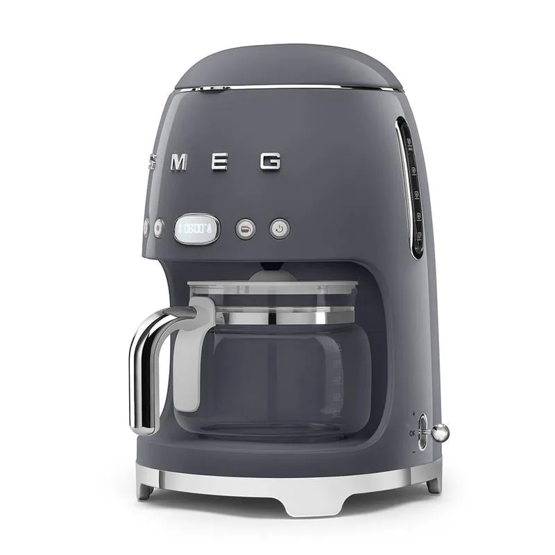 SMEG DCF02GRUK 50s Retro Stye Drip Coffee Machine Slate Grey